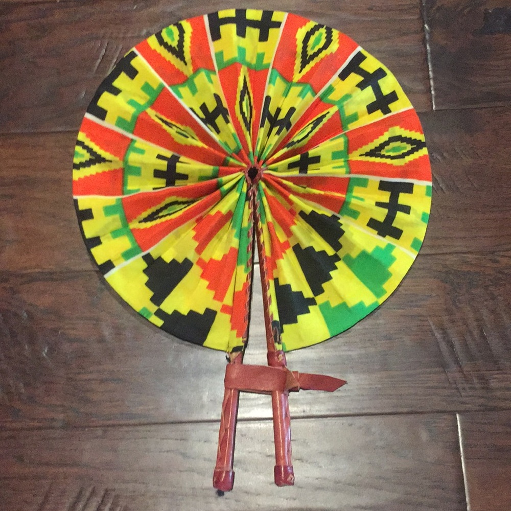 Traditional Multicolored African Fan